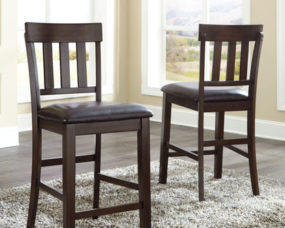Haddigan - Upholstered Barstool (Set of 2) - Dark Brown