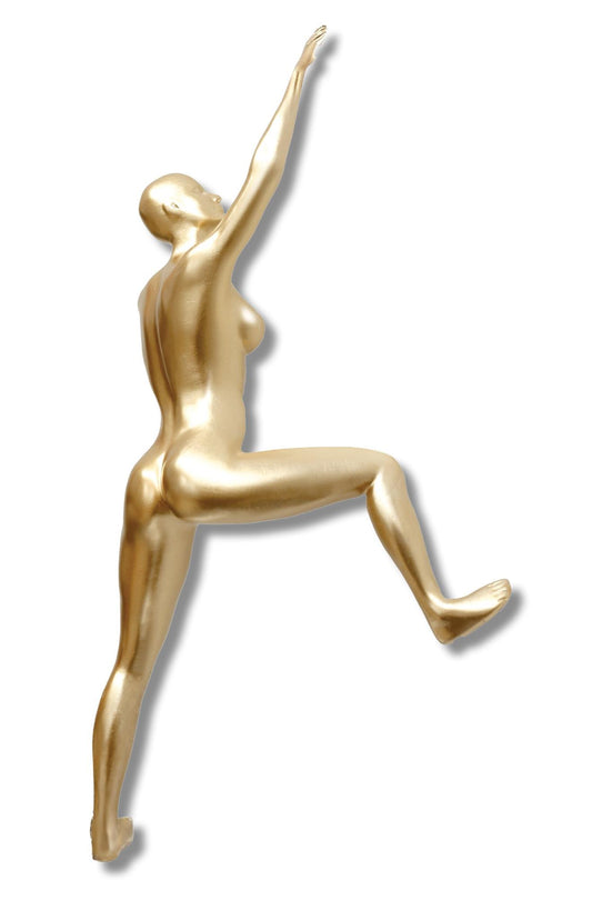 Golden Ascent Figure - 6" x 12" Framed Wall Art