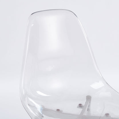 Transparent Dining Chair (Set of 4) - Matte White