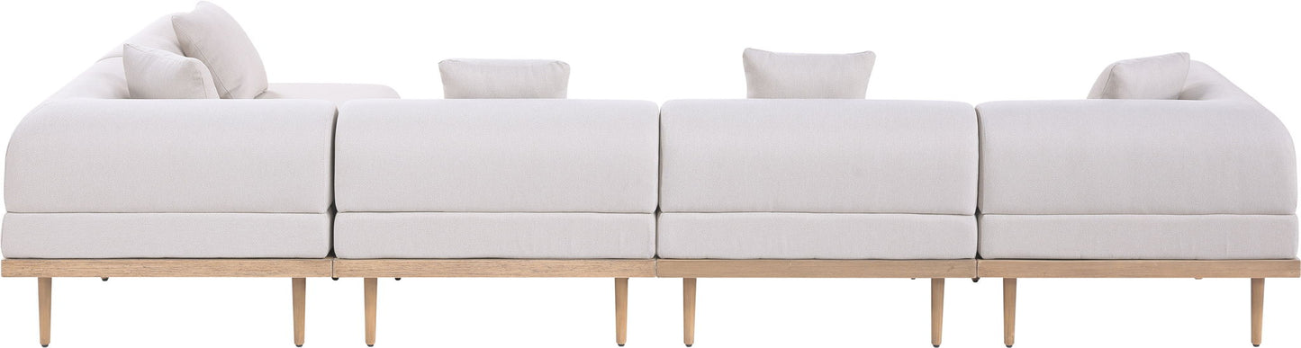 Laguna - 5 Piece 106.5" Upholstered Outdoor Patio Modular Sectional