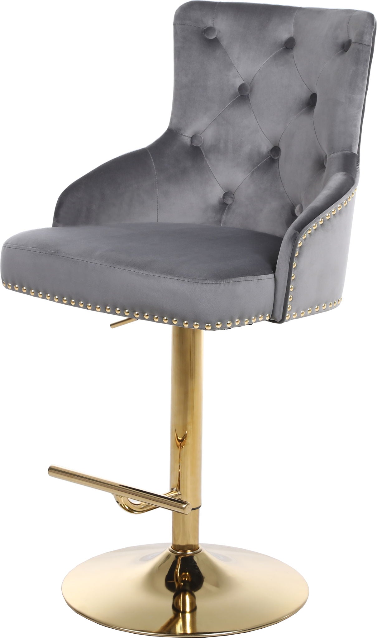 Claude - Adjustable Stool with Gold Base