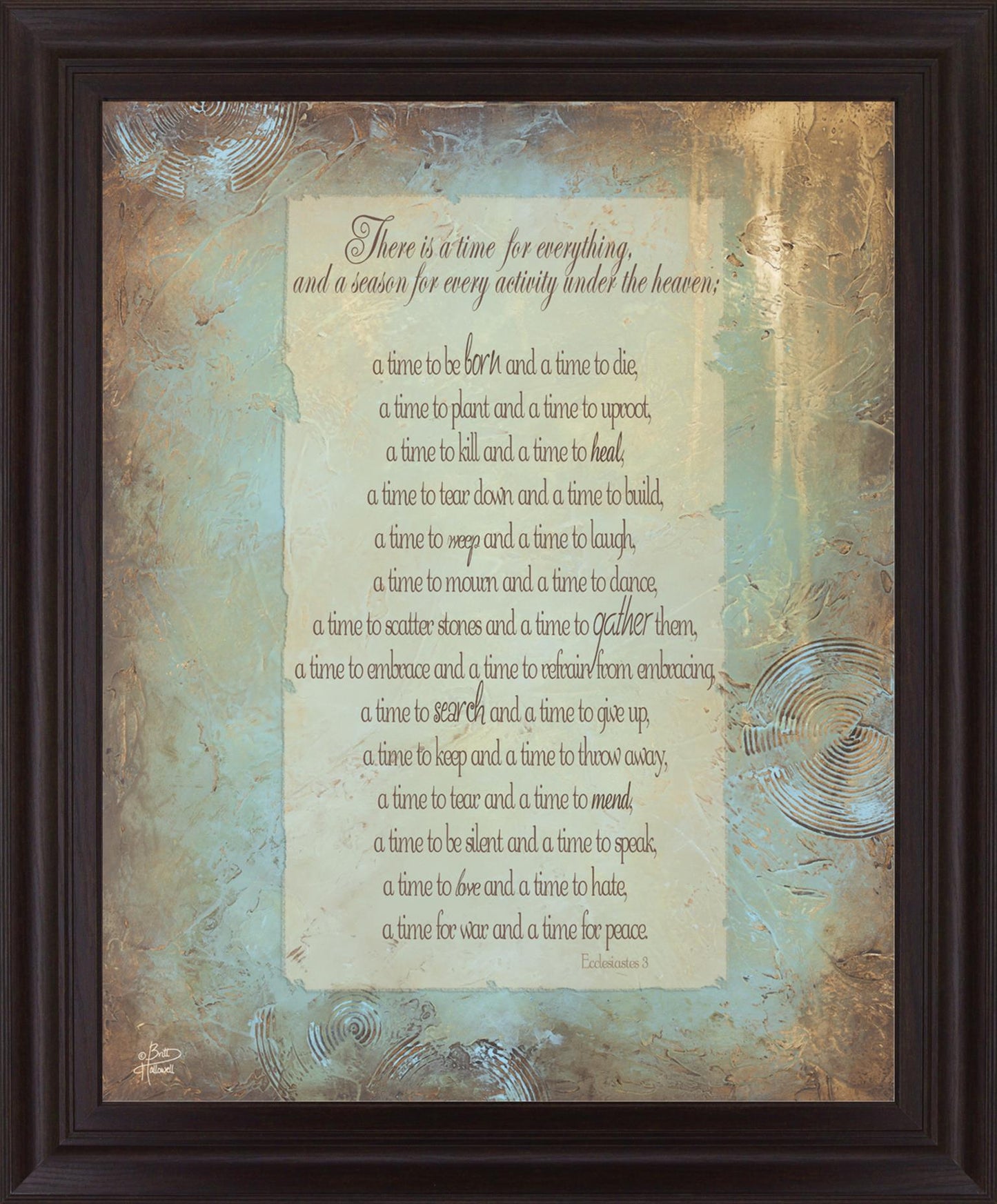 Golden Season Poem - 28" x 34" Framed Wall Art