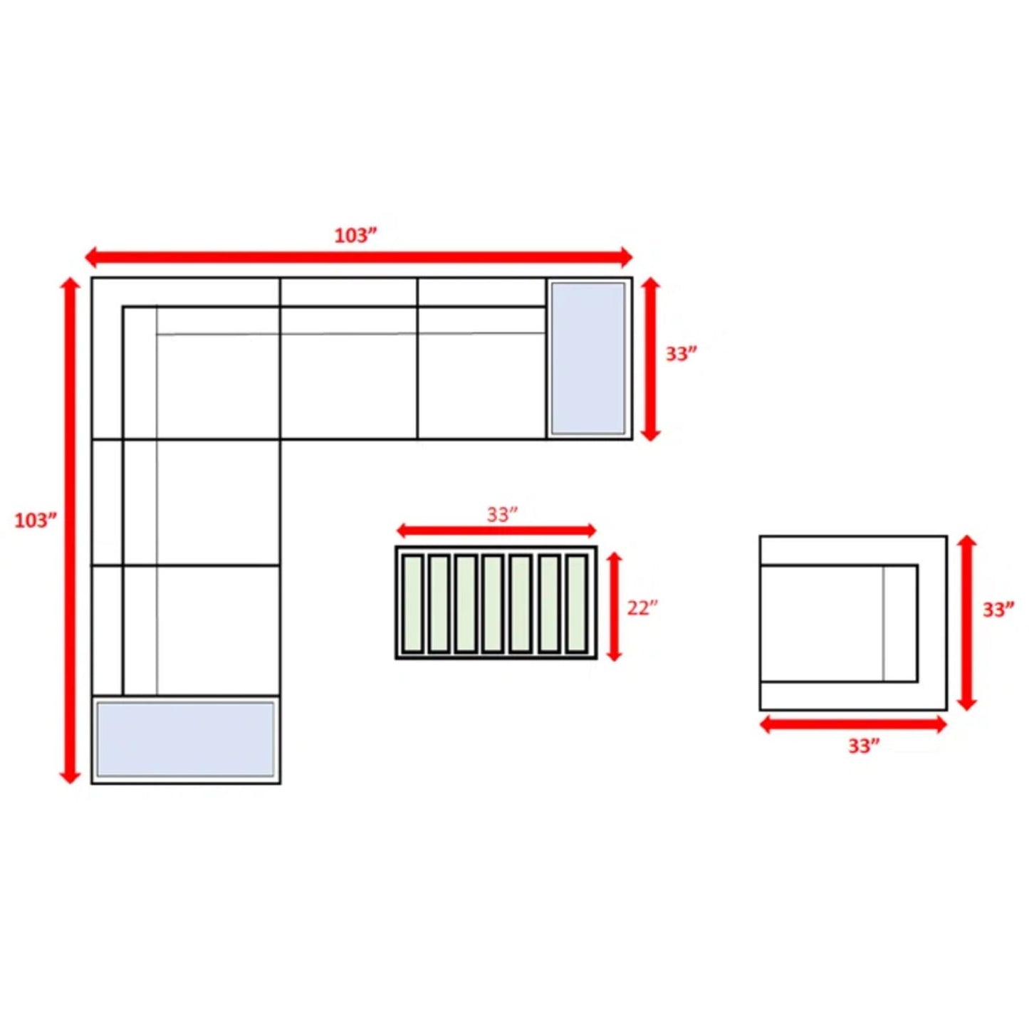 Stylish Entertainment Sectional Set, Outdoor Living