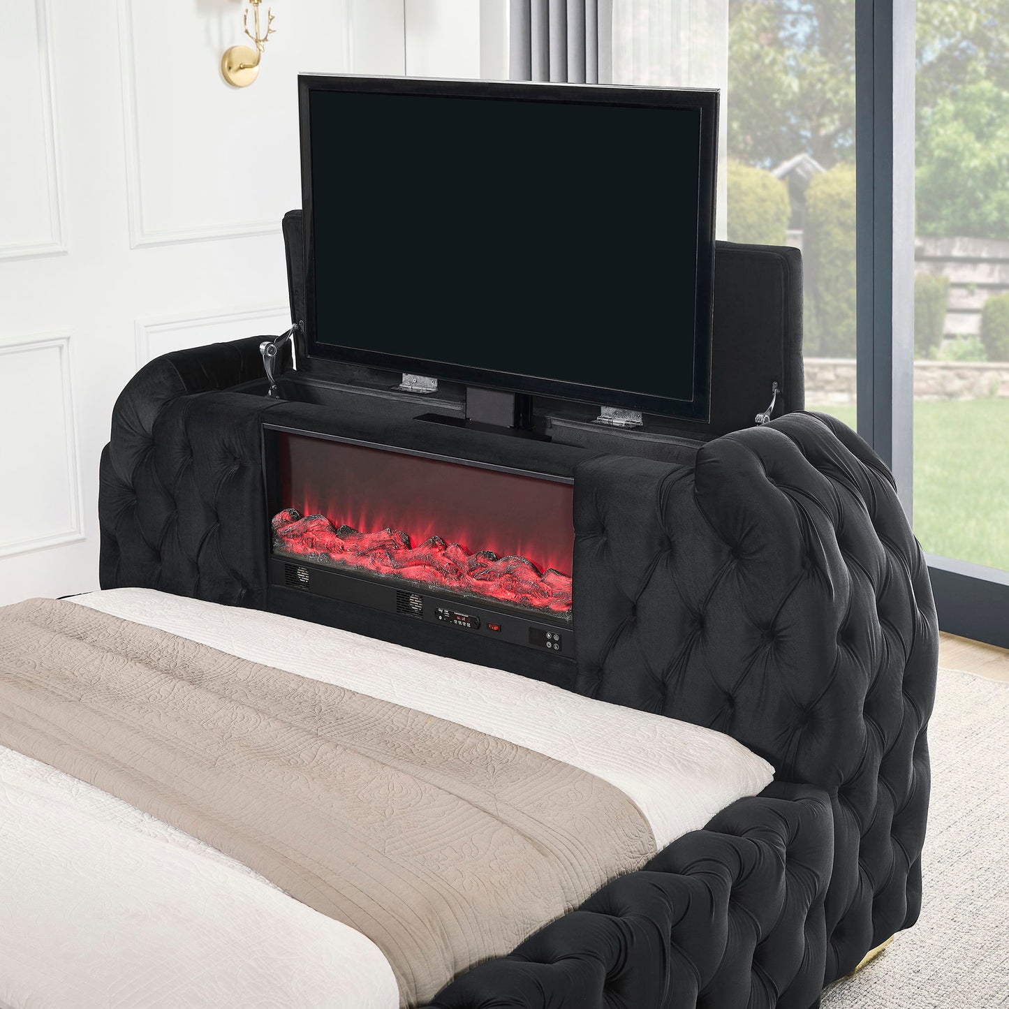 Natalia - Queen Bed - Black