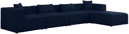 Cube - Linen 5 Piece Modular Sectional With Chaise