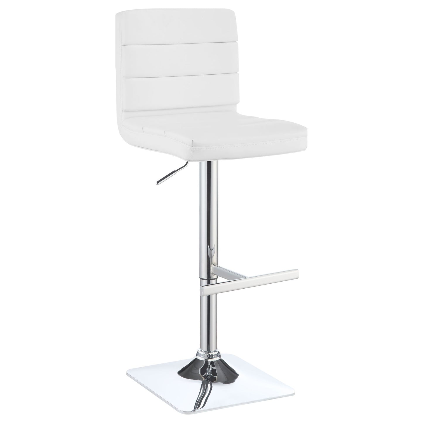 Fresco - Upholstered Adjustable Bar Stool (Set of 2) - White