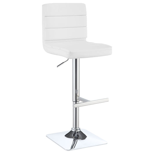Fresco - Upholstered Adjustable Bar Stool (Set of 2) - White