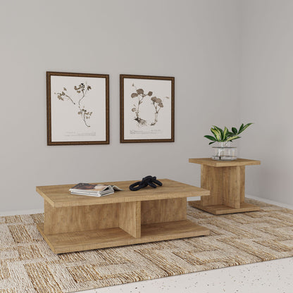 Metron - 2 Piece Coffee Table Set - Mango Color