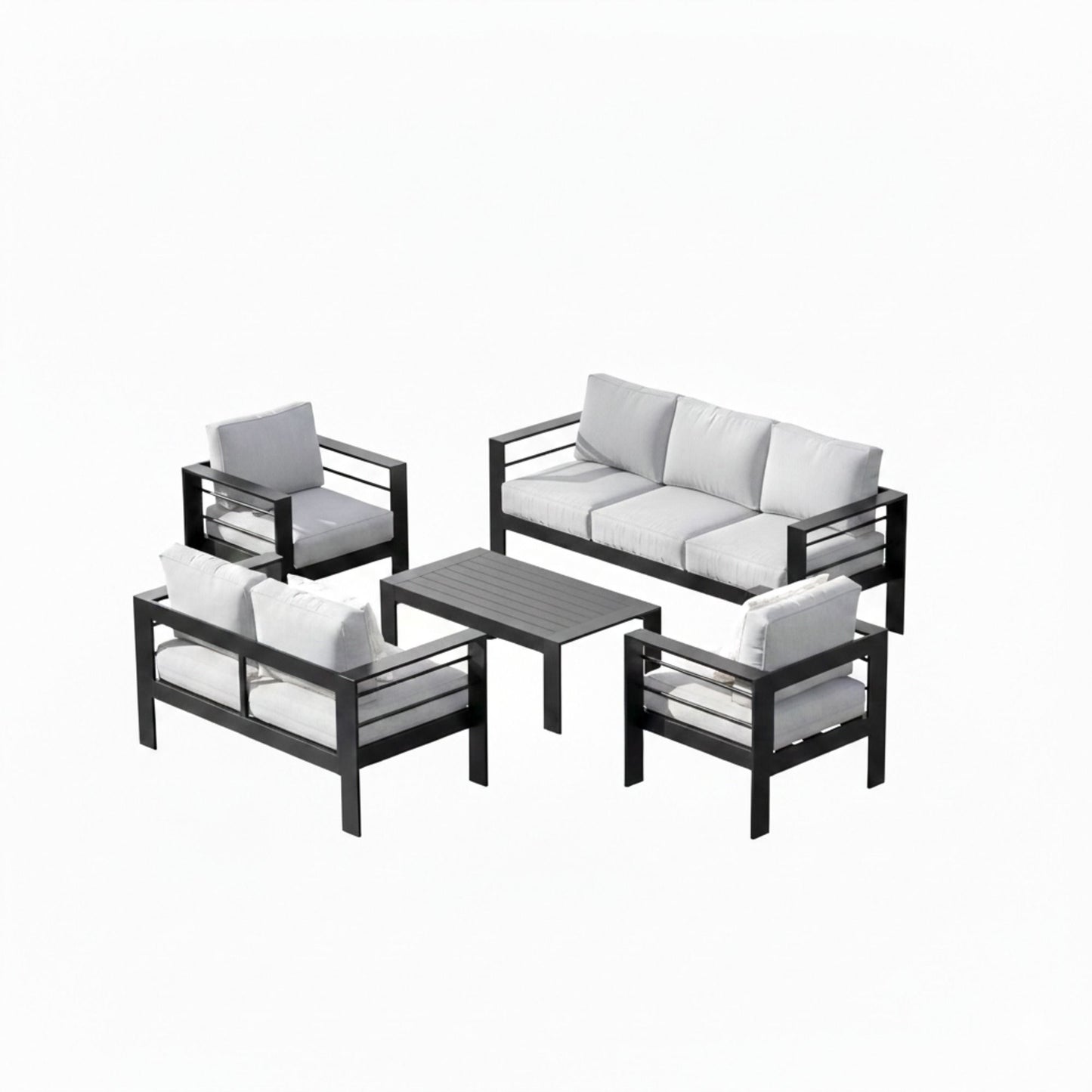 Outdoor Patio Set, All-Weather With Thick Cushions