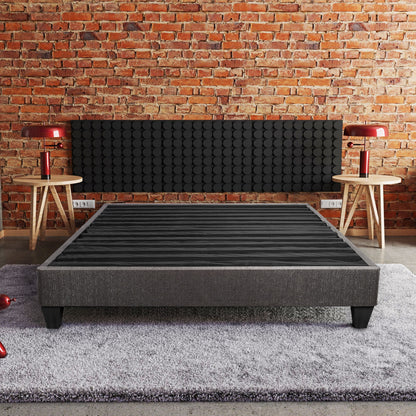14" Upholstered Platform Bed Base, Mattress Foundation