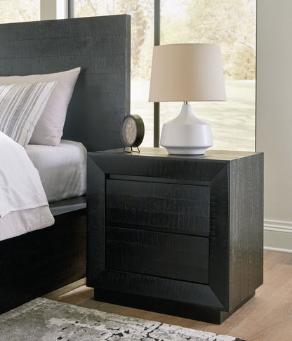 Londer - Two Drawer Night Stand - Black