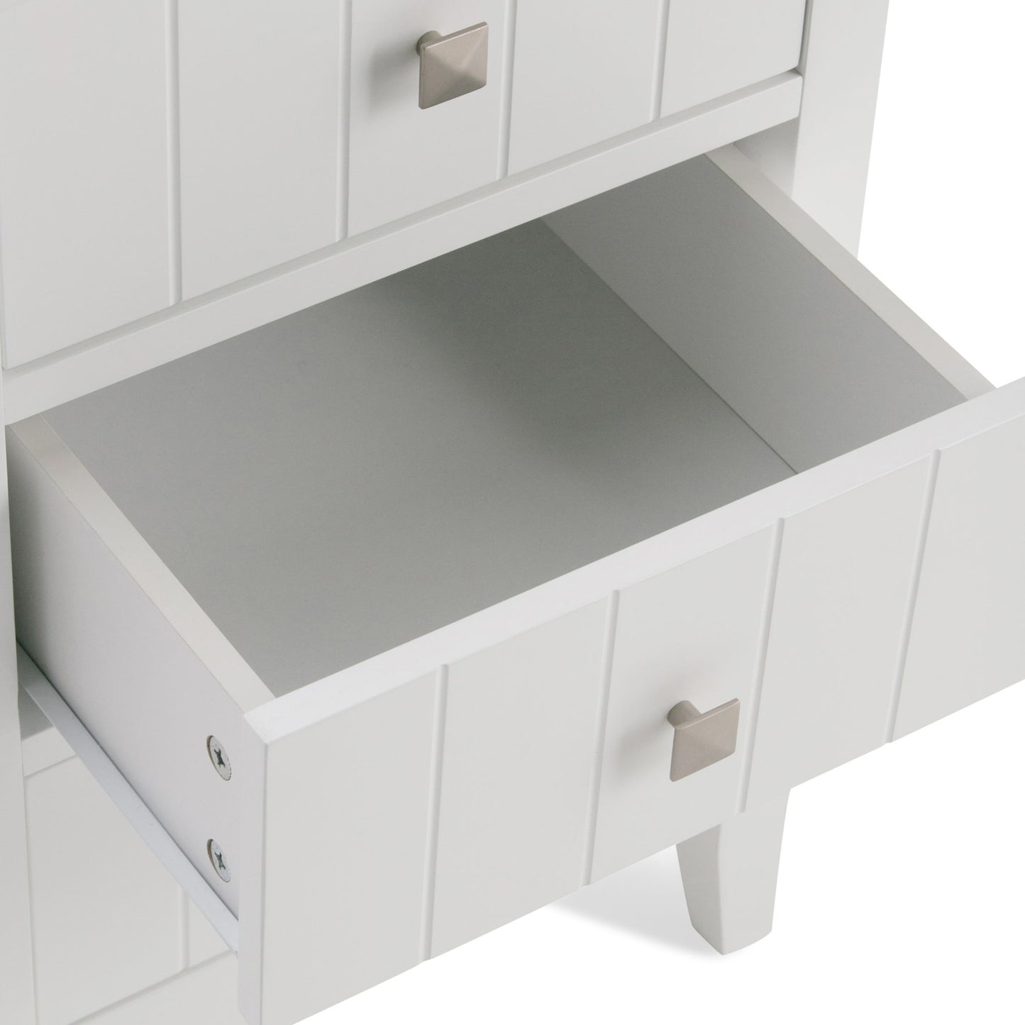 Acadian - 4 Drawer Floor Storage Cabinet - Pure White