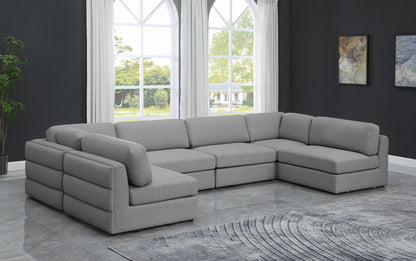Beckham - 6 Piece Modular U-Shaped Armless Sectional