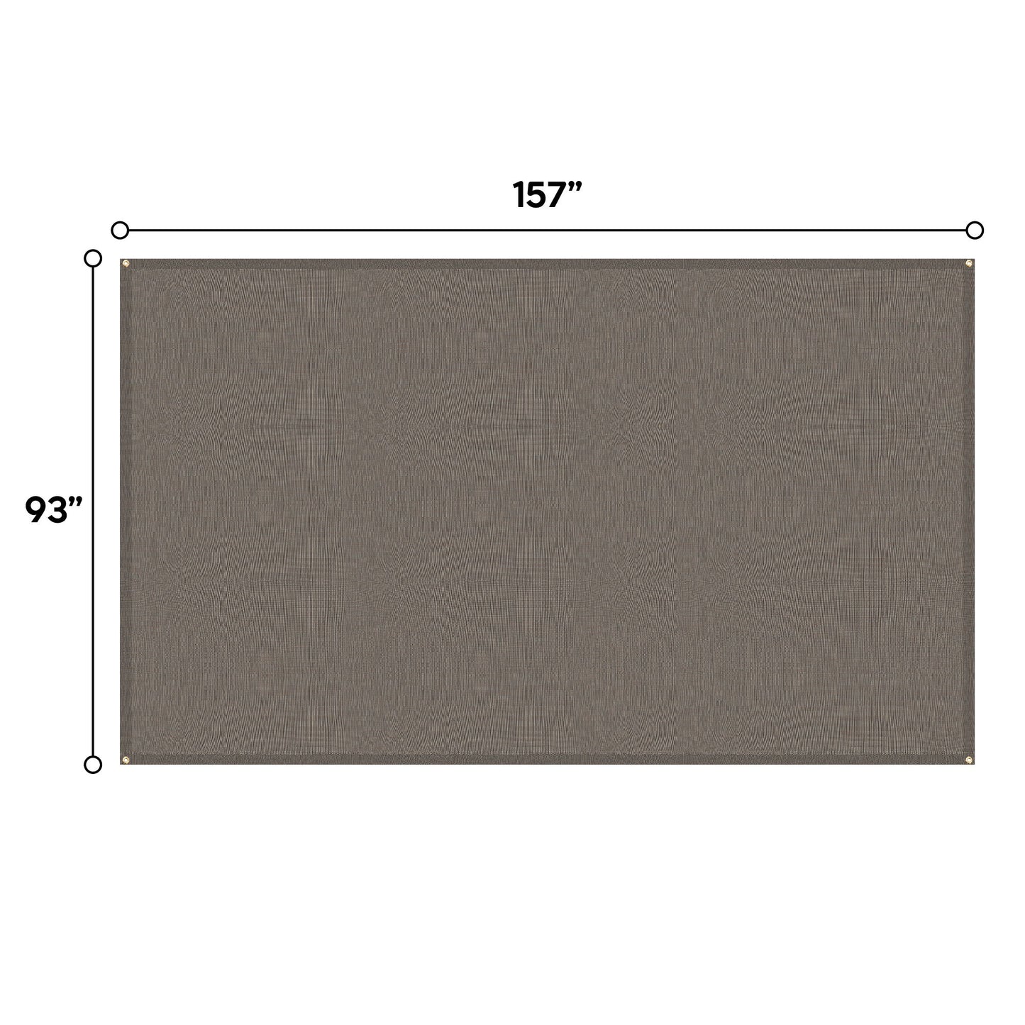 13' X 7.7' Outdoor Pergola Sun Shade Cover Cloth Patio Canopy Hdpe Permeable With Grommets - Brown