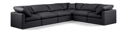 Indulge - Faux Leather 6 Piece Modular Corner Sectional