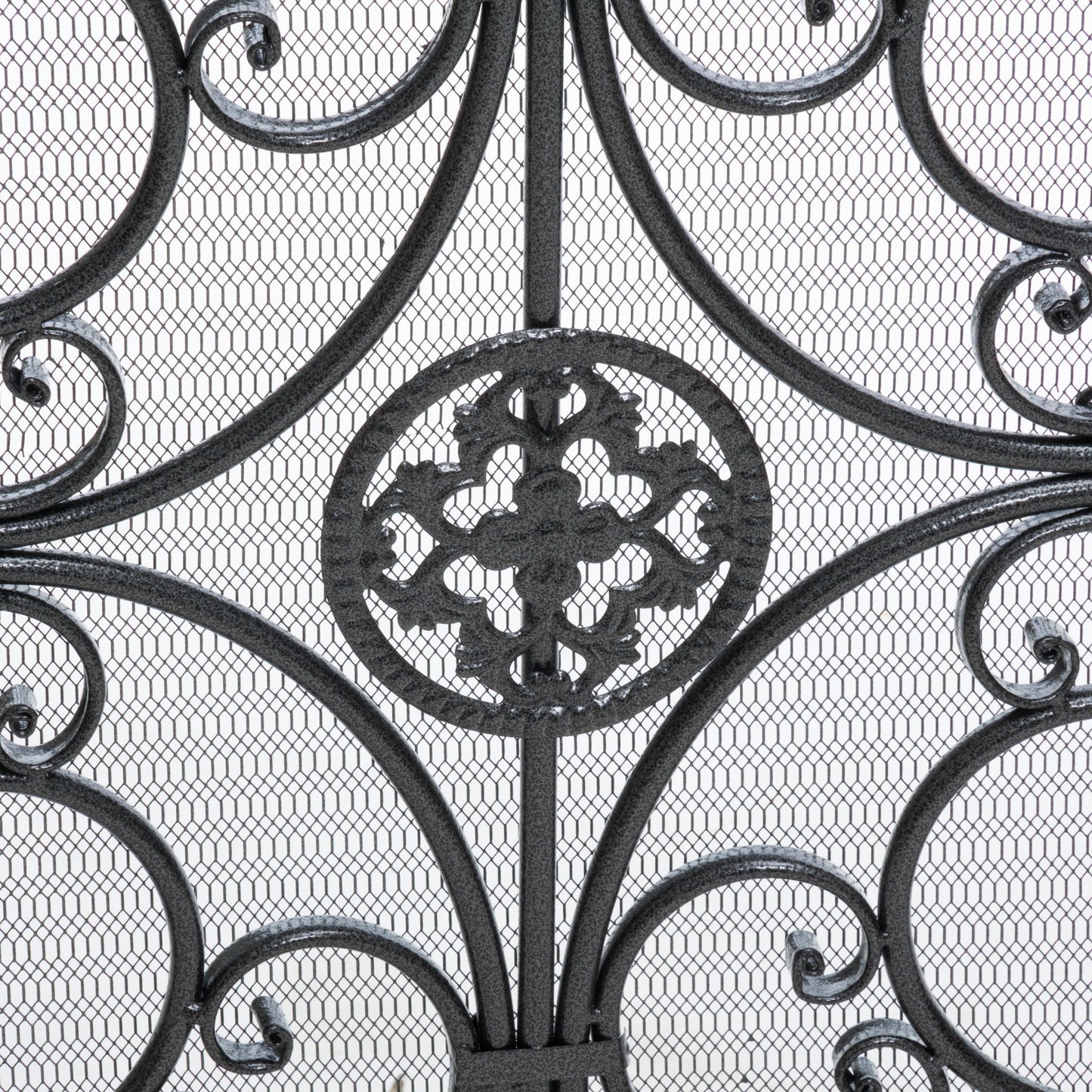 Darcie - Wrought Fireplace Screen, Ornate Design
