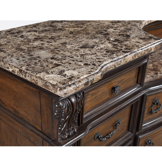 11 Drawer Dresser - Brown / Coffee