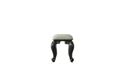 House Delphine - Stool - Ivory Fabric & Charcoal