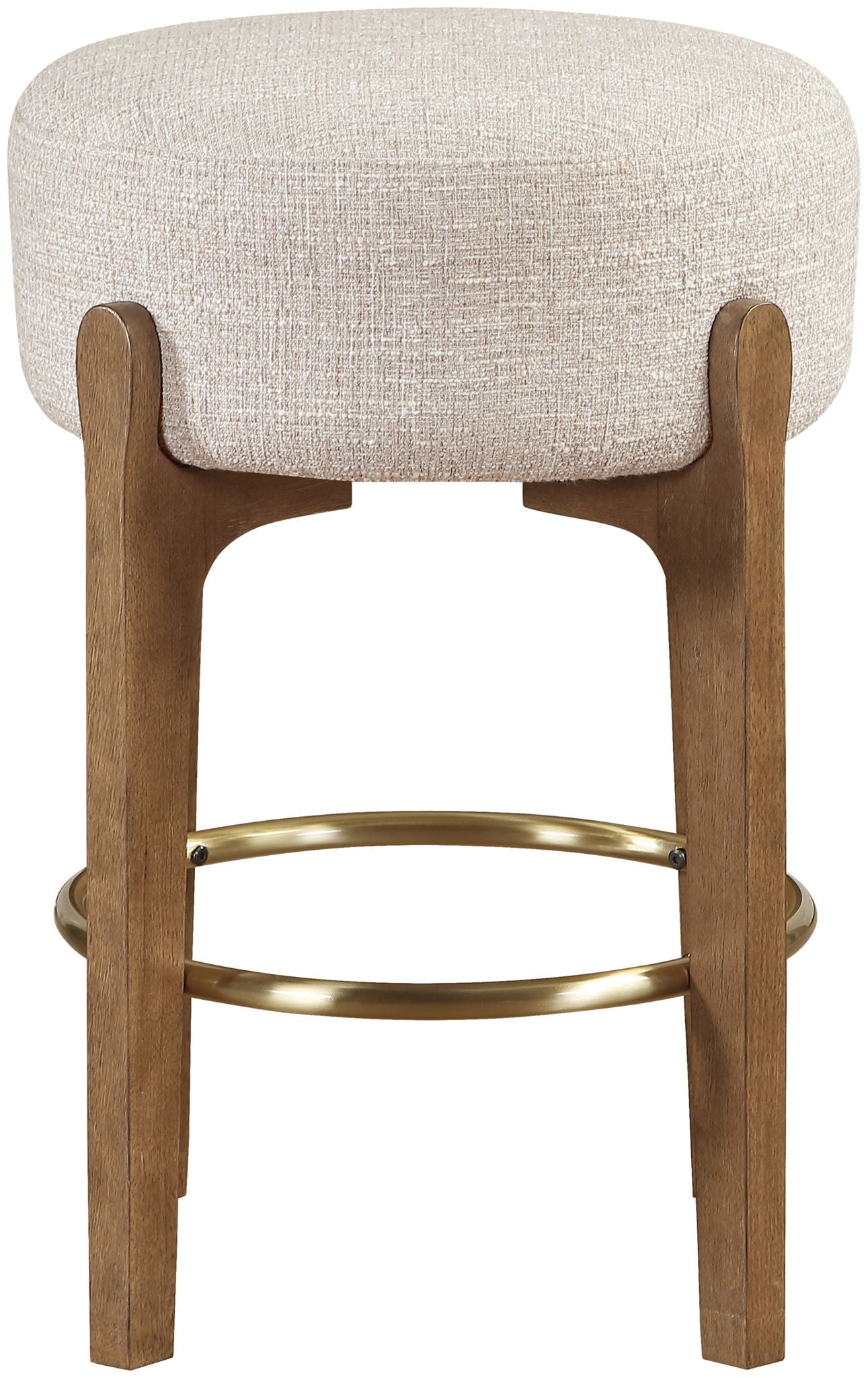 Torino - Backless Counter Stool With Brushed Brown Base (Set of 2)