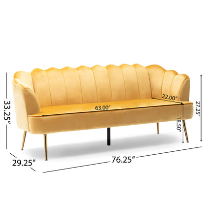Modern Glam 3 Seater Sofa With Texture