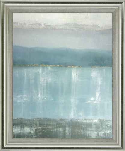 Misty Blue Reflections - 28" x 34" Framed Wall Art