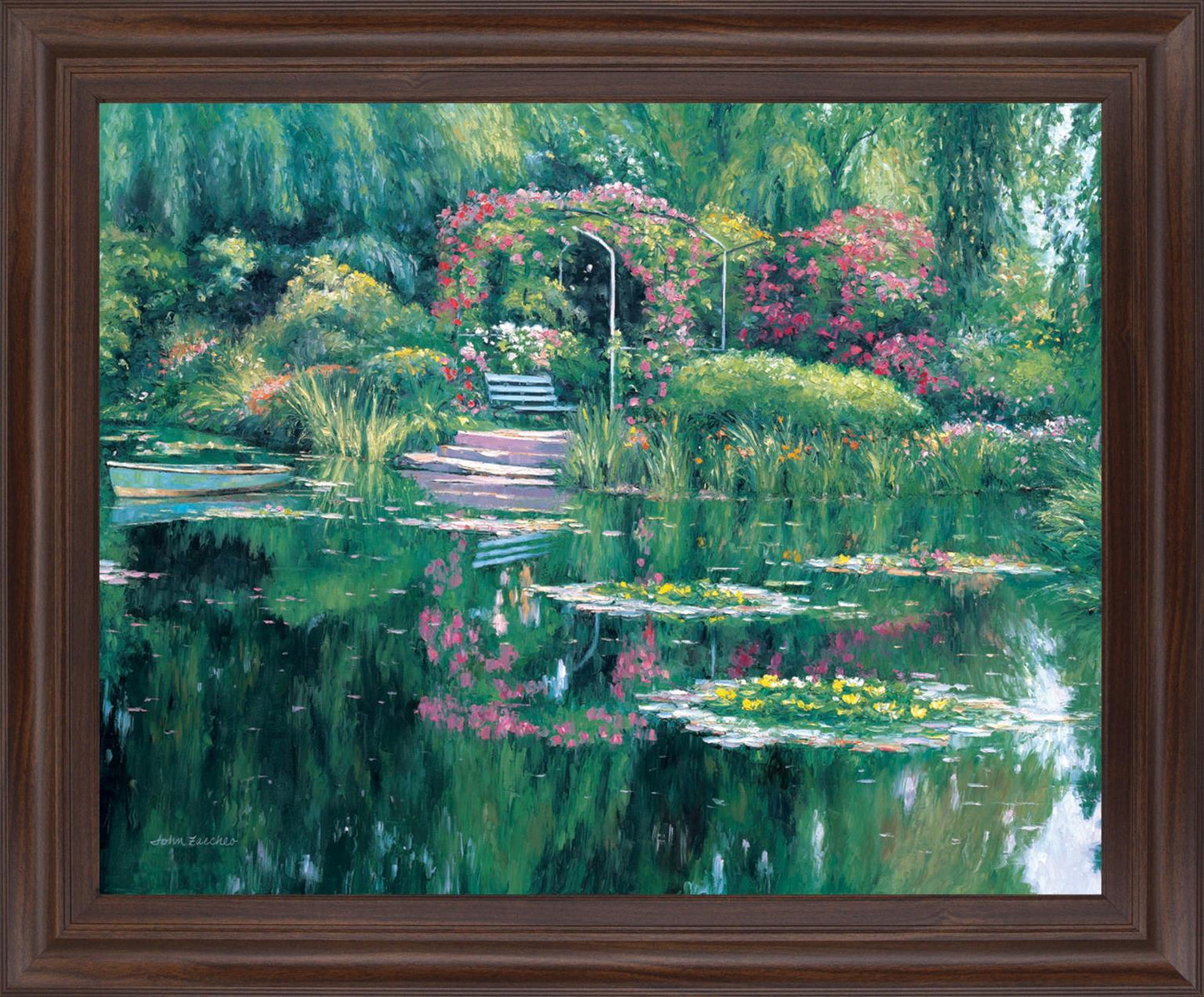 Floral Oasis Retreat - 28" x 34" Framed Wall Art