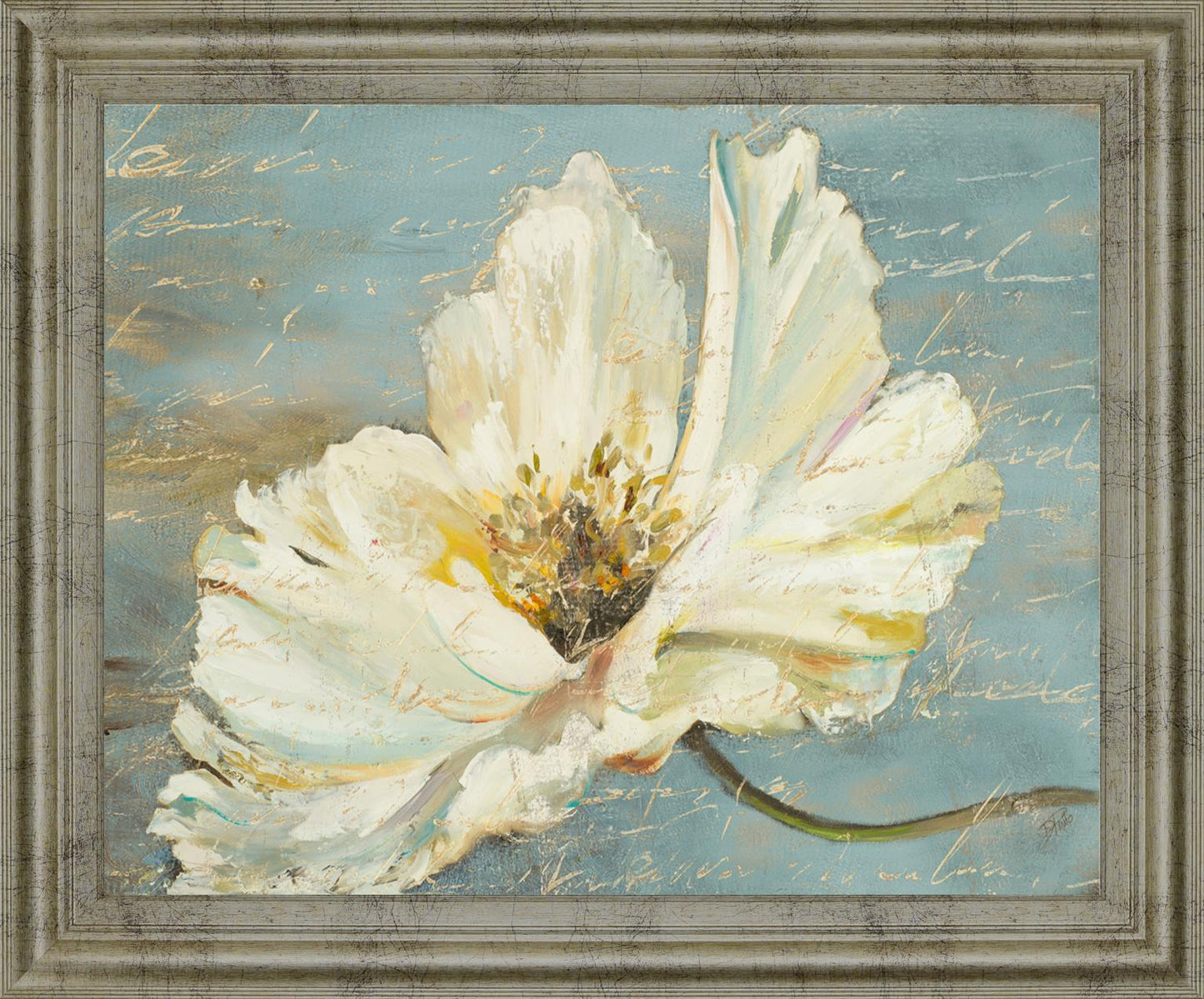 Frosted Petal Breeze - 28" x 34" Framed Wall Art