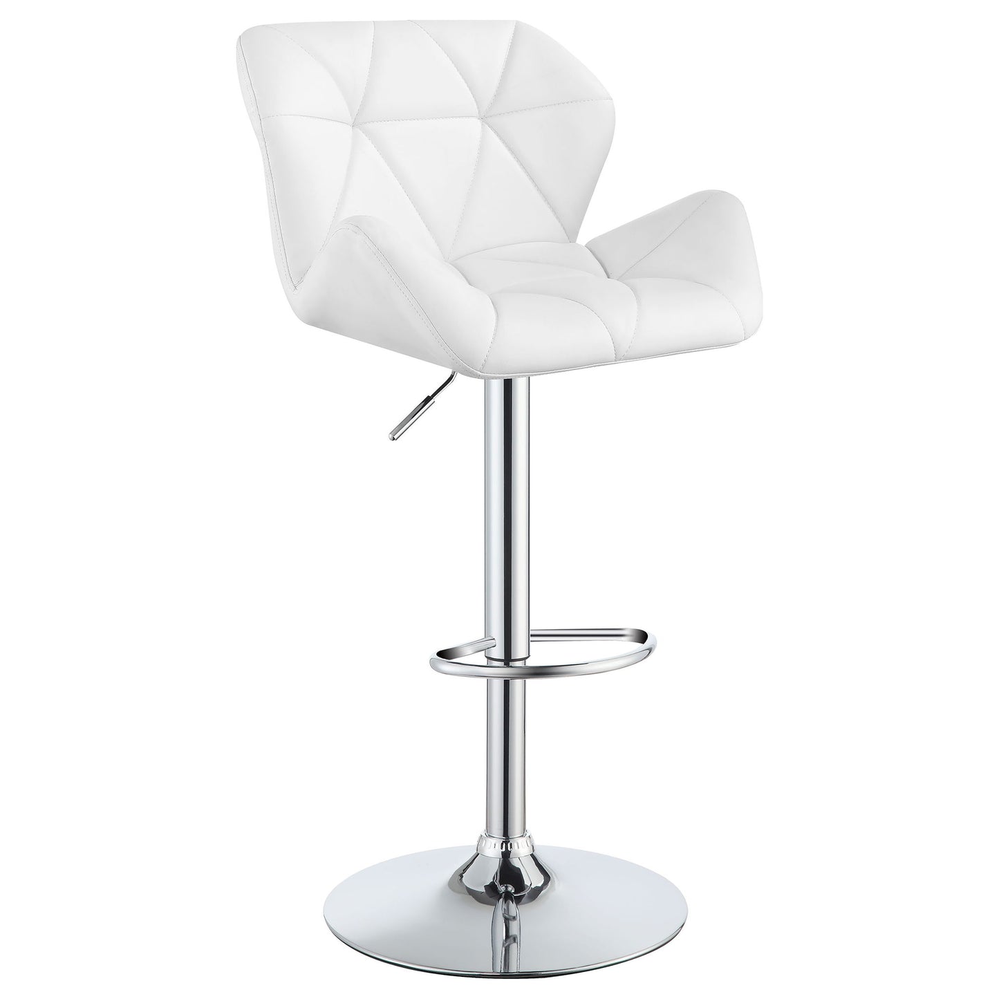 Kerwin - Upholstered Adjustable Bar Stool (Set of 2) - White