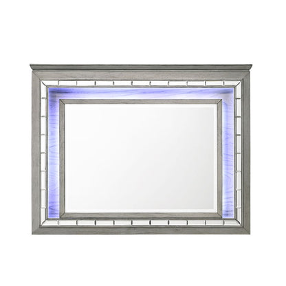 Antares - Mirror With LED - Light Gray Oak