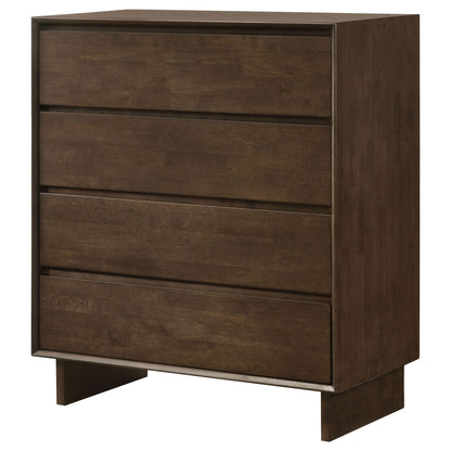 Hemlock - 4 Drawer Chest Of Drawers - Dark Brown
