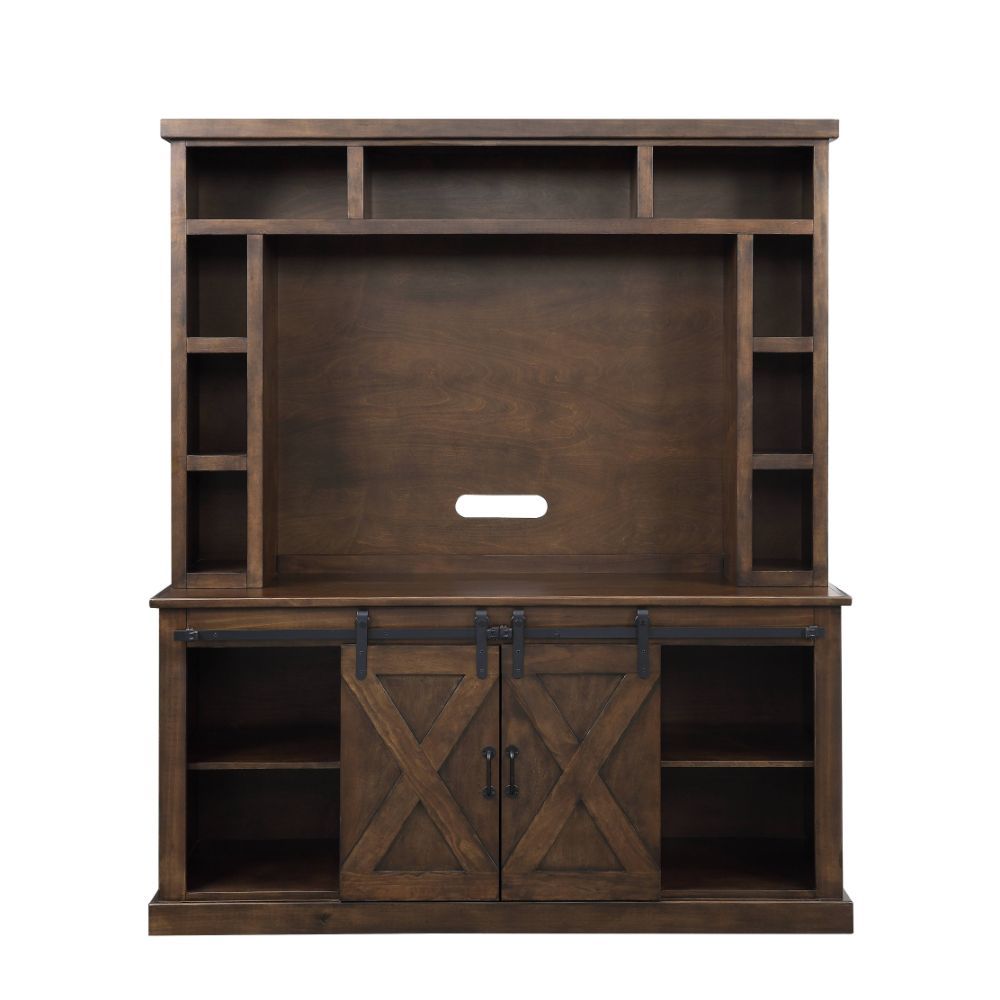 Aksel - Entertainment Center (Include 91617Fir) - Walnut