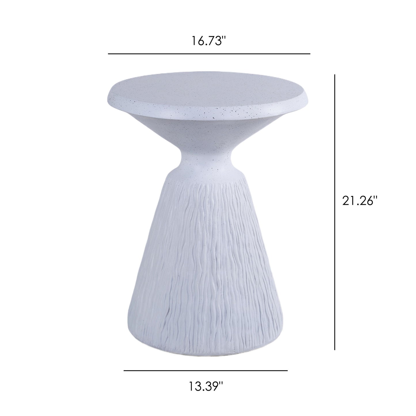 Outdoor End Table, Round Garden Stool - Aqua Gray