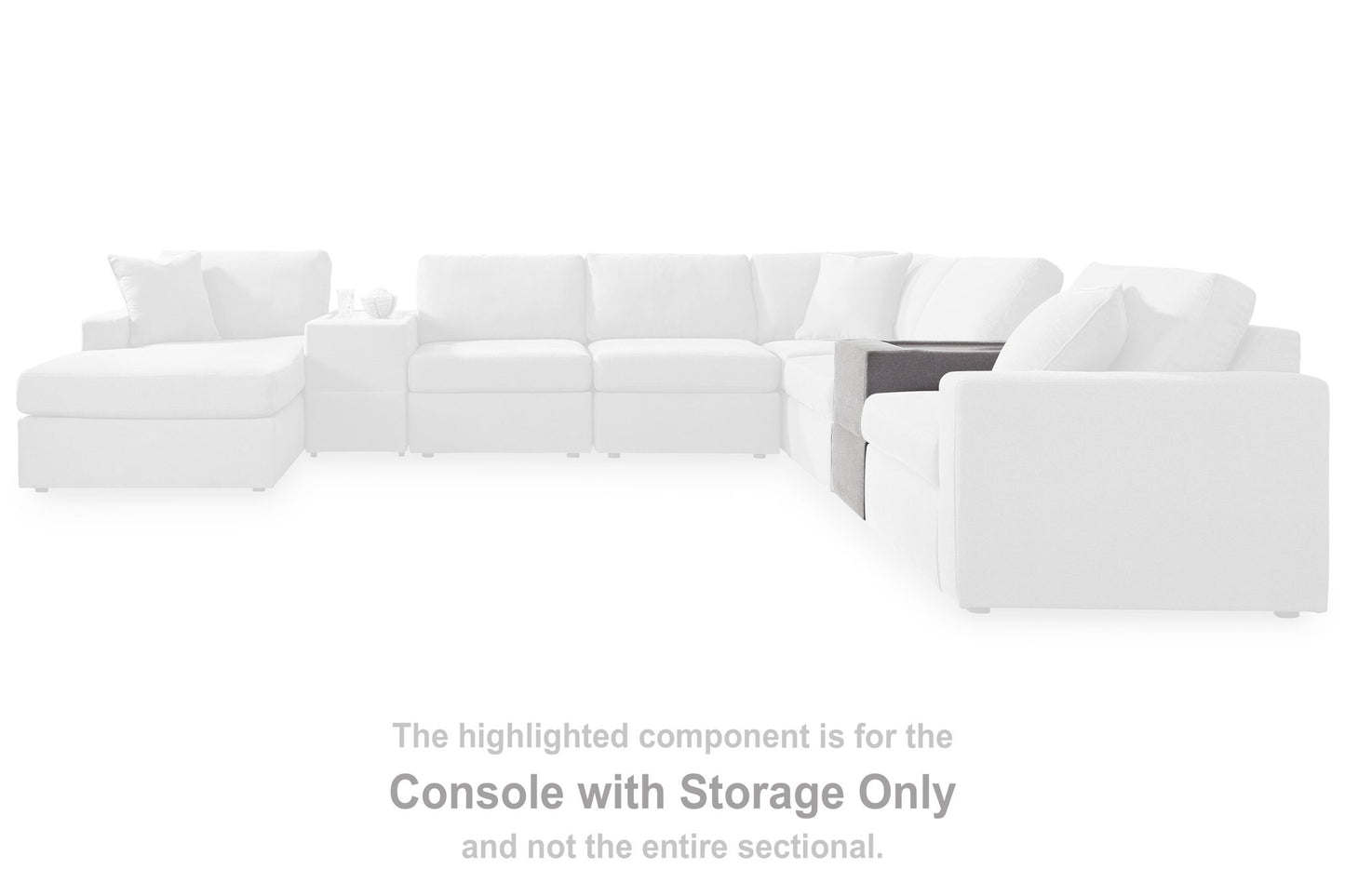 Modmax - Console With Storage - Granite