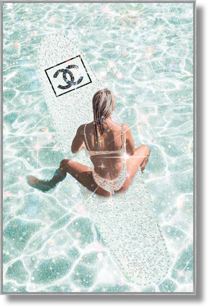 Sparkling Sunlit Swim - 32" x 47" Framed Wall Art