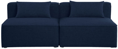 Cube - Linen Modular 2 Seat Armless Sofa