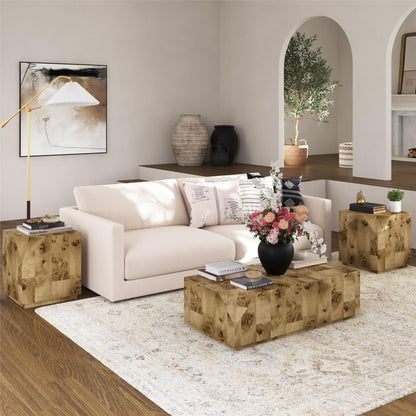 Moxie - 3 Piece Coffee And End Table Set - Brown