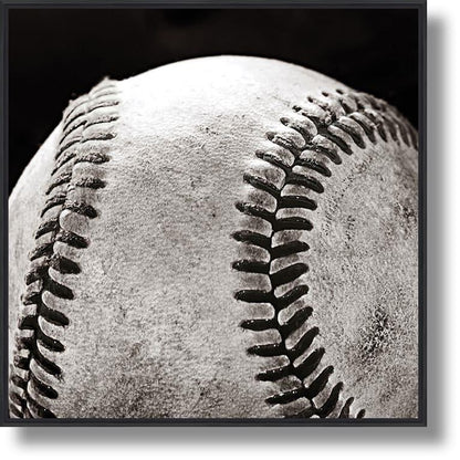 Vintage Stitch Sphere - 24" x 24" Framed Wall Art