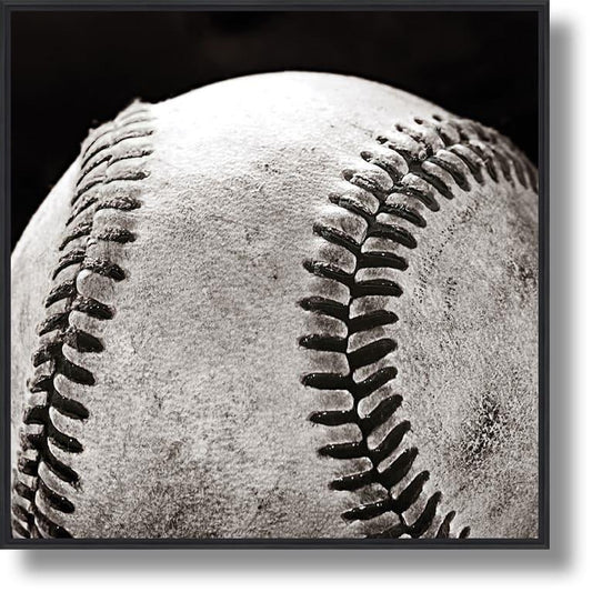 Vintage Stitch Sphere - 24" x 24" Framed Wall Art