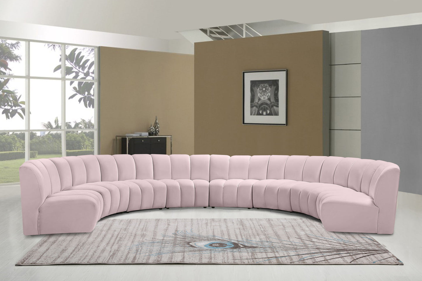 Infinity - 8 Piece Velvet Modular Sectional