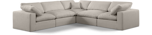 Comfy - 5 Piece Linen Modular Corner Sectional