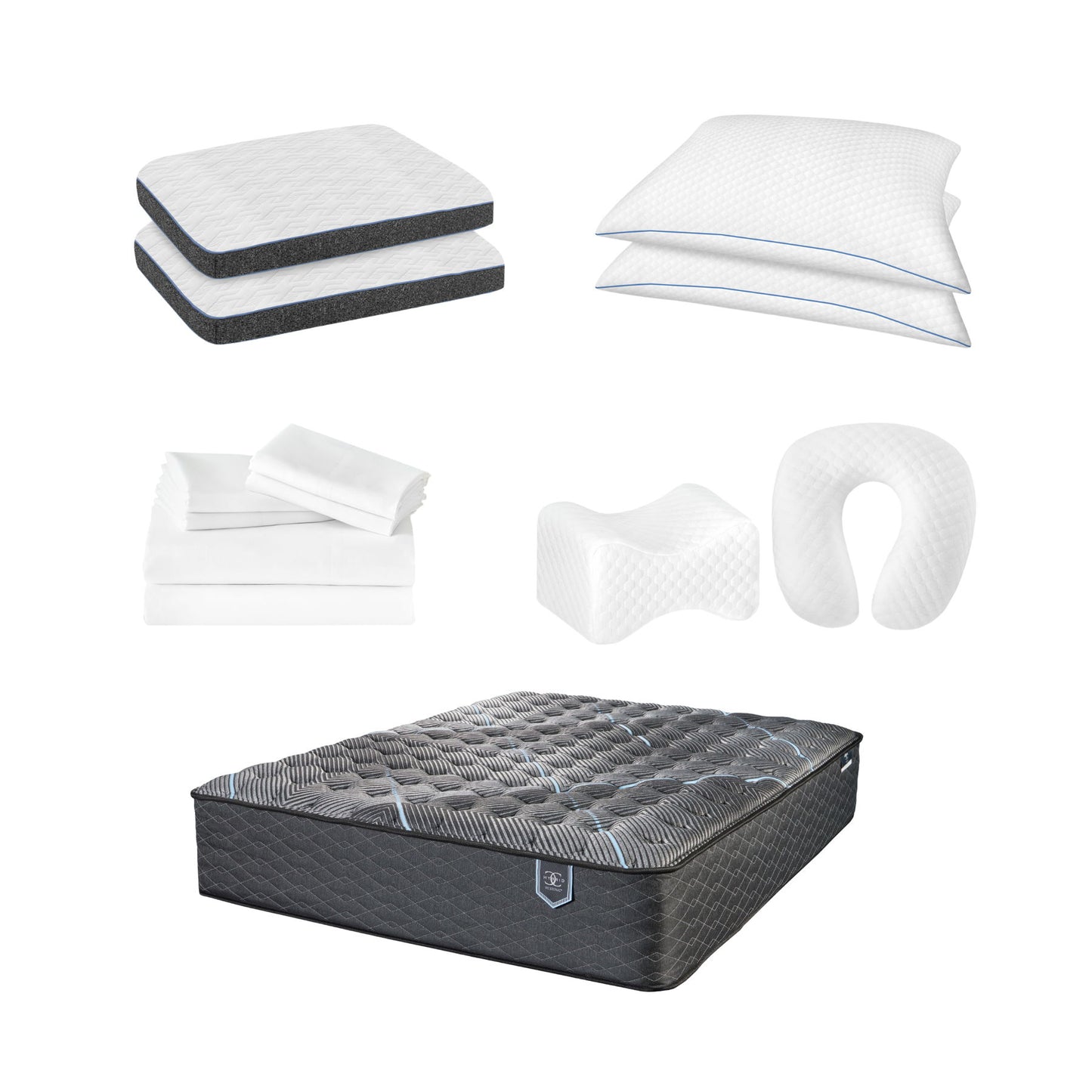 Comfort Care - Hybrid Restful Nights Firm Mattress, 12 Piece Comfort Bedding Pack