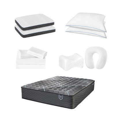 Comfort Care - Hybrid Restful Nights Firm Mattress, 12 Piece Comfort Bedding Pack