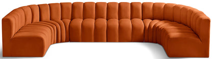 Arc - Velvet Modular U-Shaped Sectional