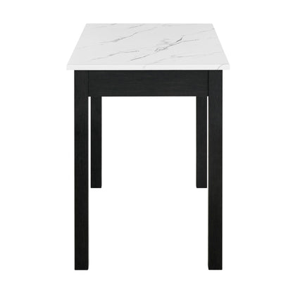 Rylee - Faux Marble Desk - Black / White