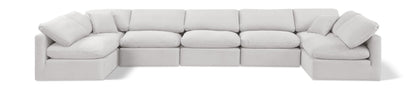 Indulge - Velvet 7 Piece Modular U-Shaped Sectional