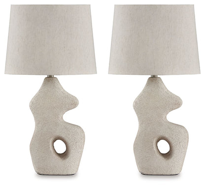 Chadrich - Paper Table Lamp (Set of 2) - Antique Beige
