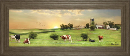 Blessed Morning By Lori Deiter - Framed Print Wall Art - Green