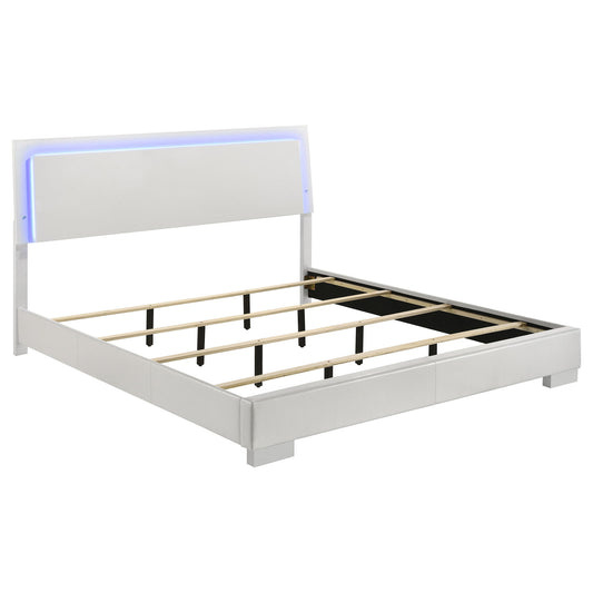 Strick & Bolton - High Gloss Panel Bed With LED Lights