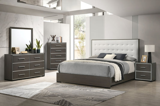Sharpe - King Bed - Dark Gray