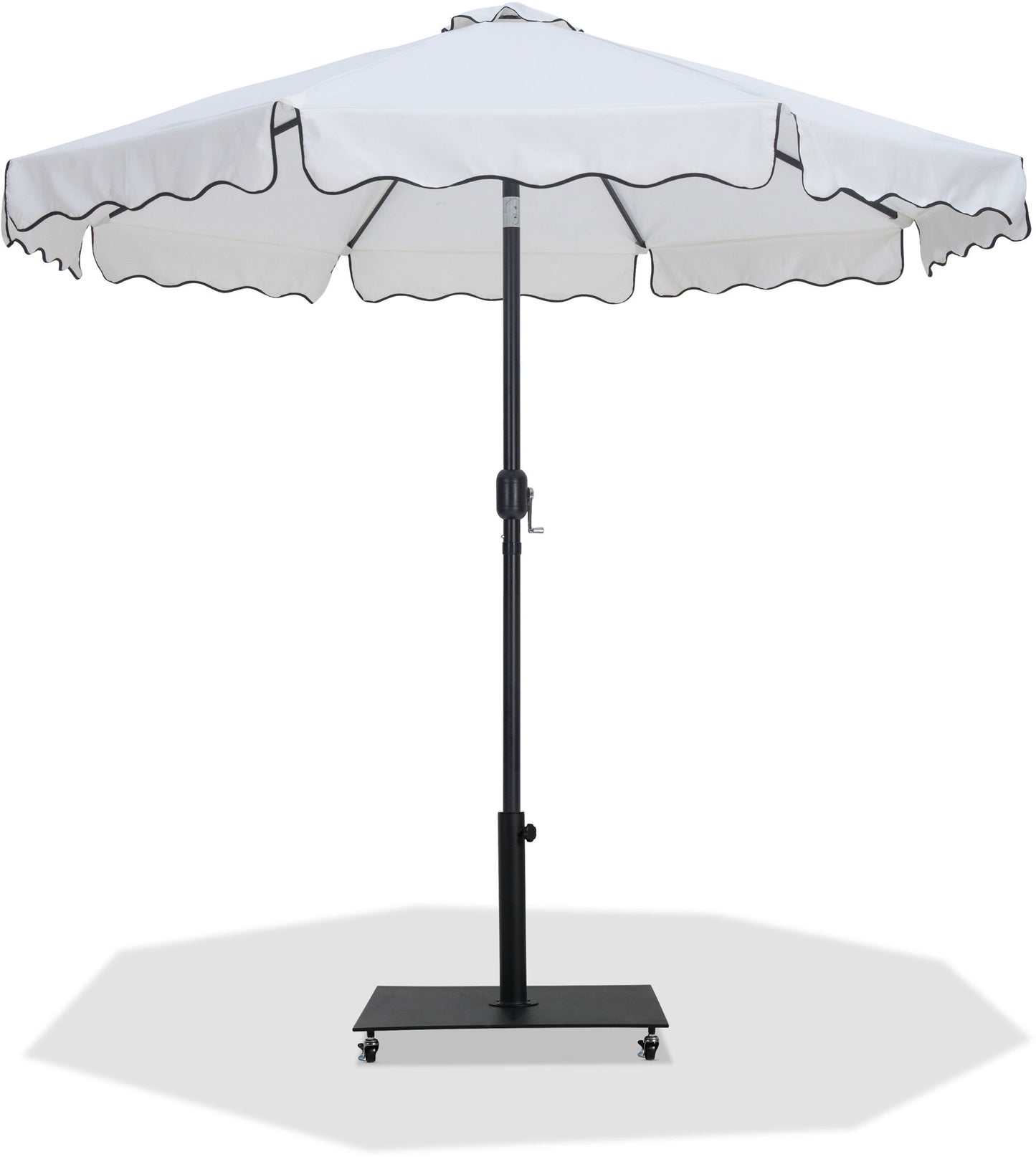 Amalfi - Aluminum Patio Umbrella - Black Base / Black Pole